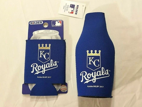 Kolder Kansas City Royals Can & Bottle Cooler 2pk Koozie Set MLB Baseball New Cover