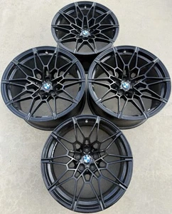 Set of FOUR USED GENUINE OEM BMW G80 M3 G82 G83 M4 Black 826M Wheels Rims! - Picture 1 of 10