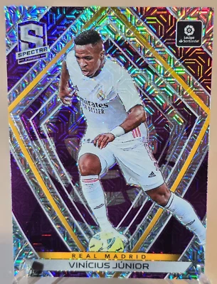 Vinicius Junior 2020-21 Panini Chronicles Spectra La Liga Purple Mojo Prizm #1 - Image 1 of 2