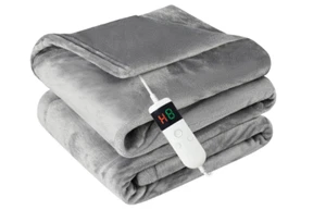 Electric Heated Blanket with 8 Hours Auto Off 10 Machine Washable - Picture 1 of 8