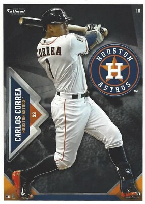 CARLOS CORREA FATHEAD TRADEABLES HOUSTON ASTROS LOGO REMOVEABLE DECAL 2016 #10 - Image 1 of 3