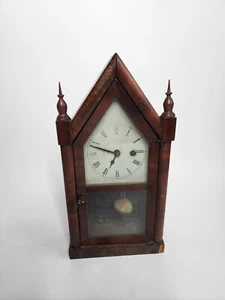Vintage New Haven Mantle Clock Brass Eight Day Pendulum Chime Clock cathedral - Picture 1 of 6