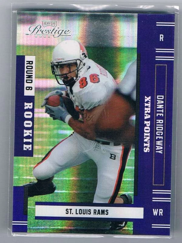 2005 Prestige Xtra Points Purple #195 Dante Ridgeway NM-MT NM-MT Rookie Card /10 - Image 1 of 1