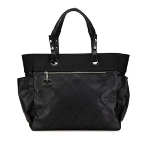 CHANEL Paris Biarritz GM Tote Bag Shoulder Bag A34210 Women 【Used】 - Picture 1 of 9