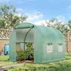 Outdoor Garden Walkin Polytunnel Greenhouse Roll Up Door Windows Shelter Patio