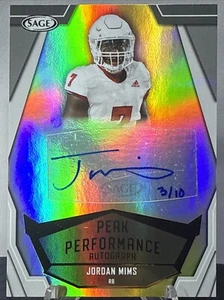 2023 Sage - Gold Peak Performance Jordan Mims Auto 3/10 -Bulldogs- #PKA-JM - Picture 1 of 2