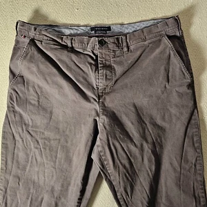 Tommy Hilfiger Pants Mens 38x34 Gray Slim Fit Straight Leg Stretch Casual Cotton - Picture 1 of 10