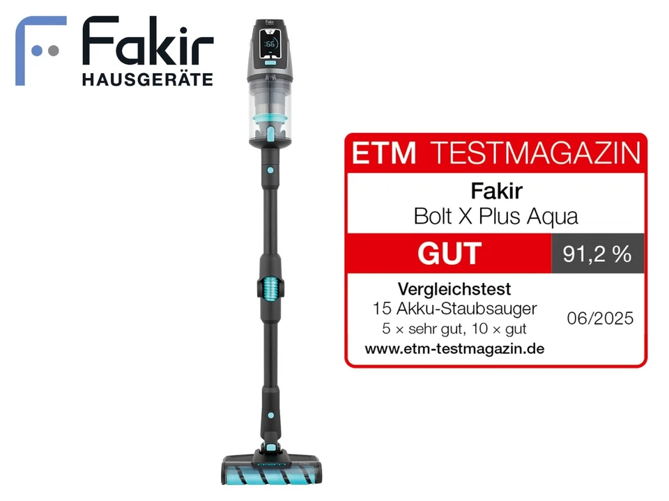 Fakir BOLT X PLUS AQUA 8472 Akku Handstaubsauger kabellos beutellos wischen - Bild 1 von 4