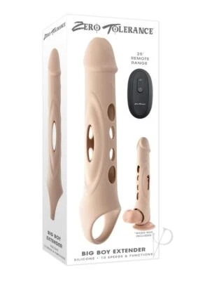 Extensión de pene de silicona recargable Big Boy Zero Tolerance con control remoto Foto 1 de 2