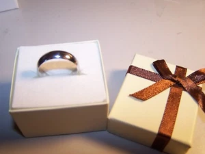 NEU HERREN TRADITIONELLER 6 MM GLATTER STERLINGSILBER EHERING GRÖSSE 8 1/2 SIGNIERT - Bild 1 von 7