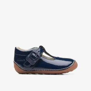 Clarks Mädchen Säugling Tiny Beat Kleinkind marineblau Lackschuhe - Bild 1 von 4
