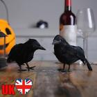 Halloween Black Raven Toy Realistic Crow Prop Lifelike Haunted House Decor Props