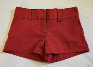 Tracy Evans Ladies Front Zip w/Pockets Bright Red Dress Shorts Juniors Size: 0 - Picture 1 of 9