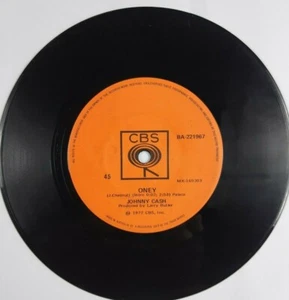 Johnny Cash Record Features Country Trash - Oney 7" 45 RPM Free postage!! - Picture 1 of 6
