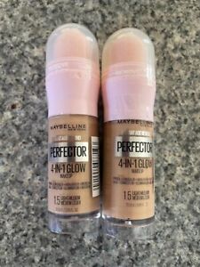 Two (2) Maybelline Instant Age Rewind Perfector 4-In-1 Glow, 1.5 Light Medium