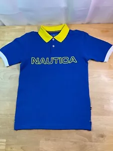 New Boy’s Nautica Polo Shirts In Royal Blue & Yellow says Nautica-Nice Looking!* - Picture 1 of 6