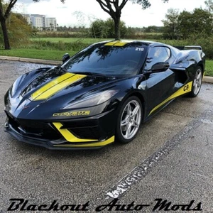 2020-22 C8 Corvette Racing Stripe KIT C8R Type Graphics - Yellow - Picture 1 of 4