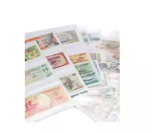 A4-Sammelhüllen-Prospekthüllen-Banknotenhüllen 3-Fächer-ca.-.97x215mm-10-50-100 - Bild 1 von 7