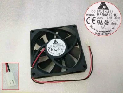 Delta 8015 chassis cooling fan EFB0812HB 2-Pin  12V 0.25A - Image 1 of 4