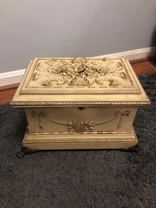 Beautiful Vintage Handmade Ladies Jewelry Box - Picture 1 of 12