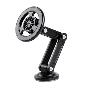 Support de téléphone de voiture magnétique pliable ABS support de tableau de bord de téléphone portable de voiture rotatif - Photo 1 sur 9