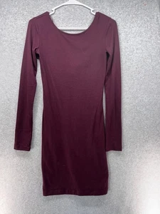Forever 21 Damen Kleid Größe S Weinrot Rundhals Niedriger Rücken Baumwollmischung - Bild 1 von 8