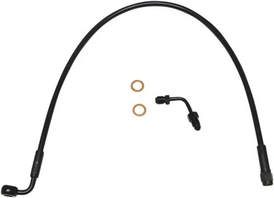 Kit de línea de freno delantera superior de acero inoxidable Magnum XR recubierto negro con accesorios negros  Foto 1 de 3