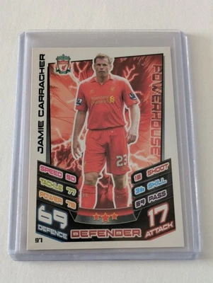 Jamie Carragher Liverpool 2012-13 Topps Match Attax EPL #97 - Image 1 of 4