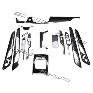 Carbon Fiber ABS Full Interior Console Panel Cover Trim For Cadillac CT6 2016-20 - Picture 1 of 14