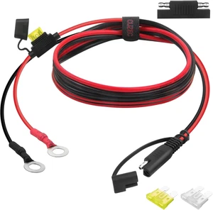 6Ft/1.83M 14AWG Ring Terminal to SAE Harness Quick Connect/Disconnect Assembly,  - Picture 1 of 12