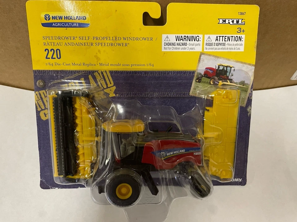 1/64 New Holland 220 Speedrower Self-Propelled Windrower, ERTL 13867 - Image 1 of 1