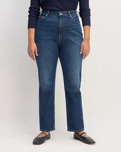 NEW Everlane The Curvy 90s Cheeky Crop Blue Denim Jean Size 35 Organic Cotton - Picture 1 of 13