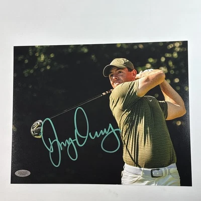 Фотография Рори Макилроя с автографом 8x10 голограмма для гольфа с ручной подписью PGA с сертификатом подлинности - Изображение 1 из 4