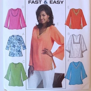 Túnica campesina Butterick 4684 Y2K campana y globo manga abullonada opciones 16-22 costura - Imagen 1 de 8