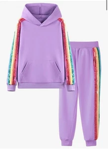 Girls Purple Sweat Suite 8Y Brand New With Tags - Picture 1 of 2
