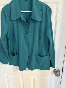 Counterparts Blazer 16p Wildleder wie Gefühl grün L/S leicht gepolsterte Schultern - Bild 1 von 5