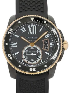 Cartier Calibre de Cartier Diver Carbon Watch W2CA0004 Men's Automatic Pre-Owned - Picture 1 of 9