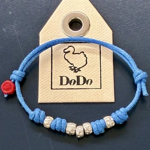 Dodo Pomellato Bracciale Blu Granelli Argento Sigillo Rosso 100Originale Unisex - Foto 1 di 11