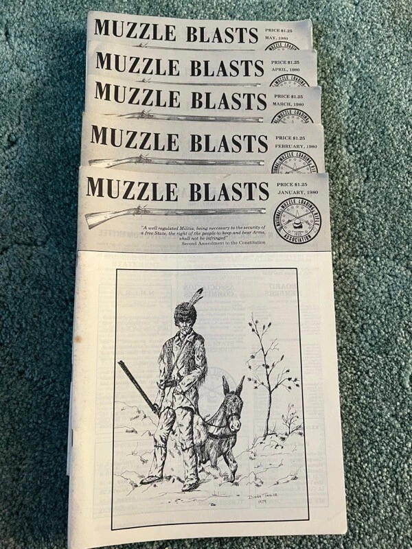 Vintage 5 Issues Muzzle Blasts Magazine 1980 January though May rifle guns - Image 1 of 1