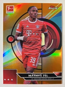 MATHYS TEL 2022 TOPPS CHROME BUNDESLIGA ORANGE 08/25 125 FRANCE TOTTENHAM MUNICH - Picture 1 of 2