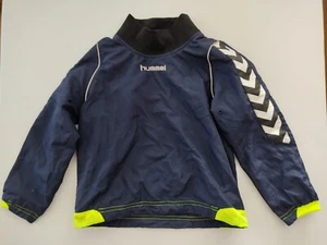 HUMMEL Shirt blau neon grün Handball Fussball Volleyball Kindergröße 4 110 cm - Bild 1 von 4