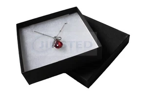 Roter Edelstein Silber Charm Anhänger Halskette Kette Schmuck Schmuck Geschenkbox WN055 - Bild 1 von 3