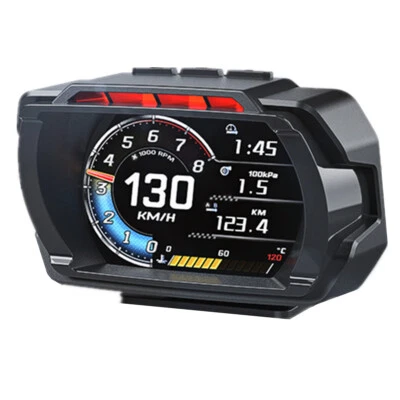OBD2 Car Head Up Speedometer HUD Display Digital Water Oil Temp Turbo RPM Gauge - Image 1 of 4