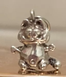 Vintage 80s Garfield the cat silver charm - Picture 1 of 4