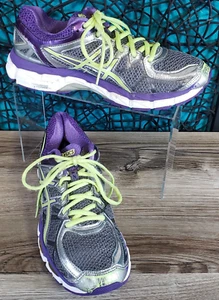 Asics Shoes W SZ 9.5 Gel Kayano 21 #T4H7N Sneakers PURPLE SILVER GRAY Mesh READ! - Picture 1 of 15