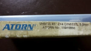 Atorn VHM Schaftfräser  5x10x57 D-5  VHM W=45° Z=4   - Bild 1 von 7