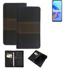 Wallet Case for Oppo A76 Protective Case + Cell Phone Case Brown Booklet Snap Ca