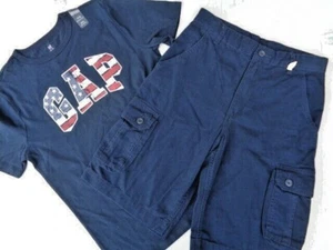 NEW Faded Glory Shorts Boys sz 16 Gap Kids T-shirt size XXL (14-16) 4Th of July - Picture 1 of 5