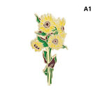 Lapel Pin Badge Van Gogh Sunflower Iris Brooch Flower Hat Pin Metal For Clothes