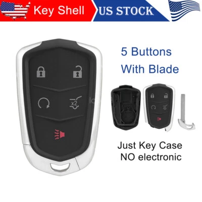 Funda Smart Remote para Cadillac SRX 2015 2016 Key Shell Llavero 5 Botones Foto 1 de 4